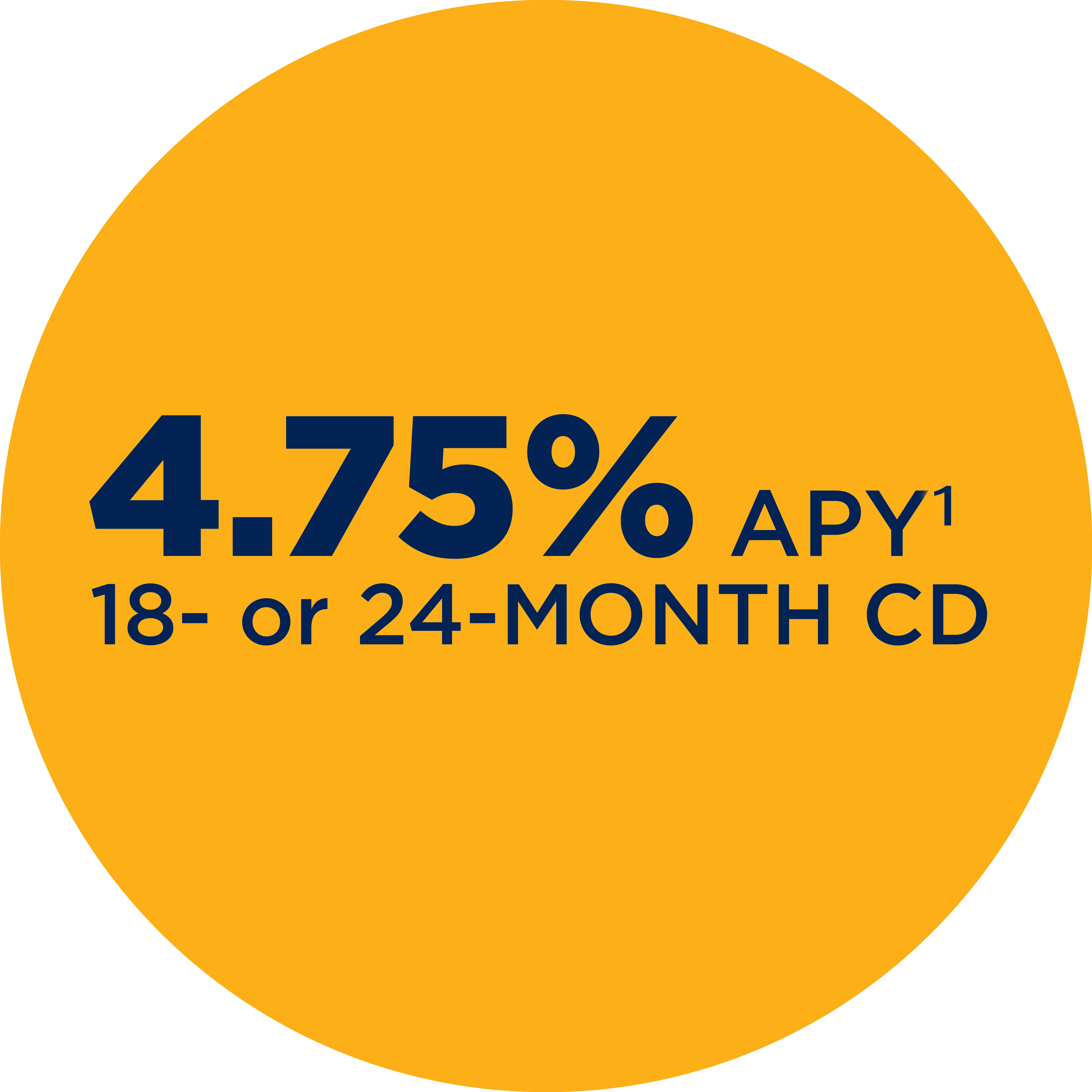 4.75% APY1 18 or 24-month CD